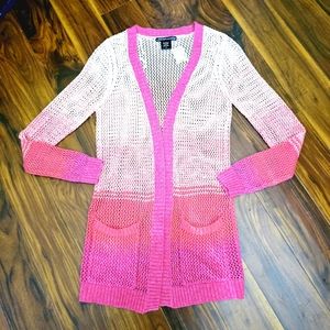 United States Sweaters NWT Small Open Cardigan Dark & Light Pink Sweater Knit